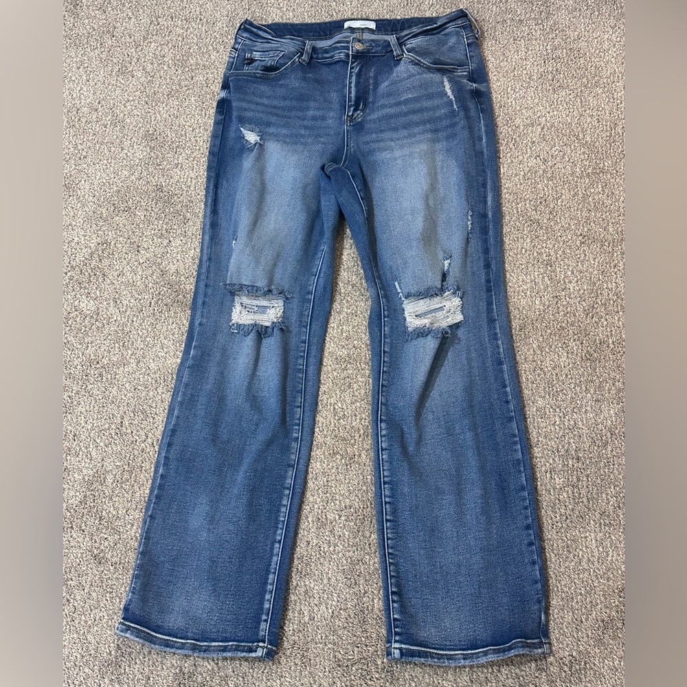 KanCan Boyfriend Distressed Stretchy Jeans